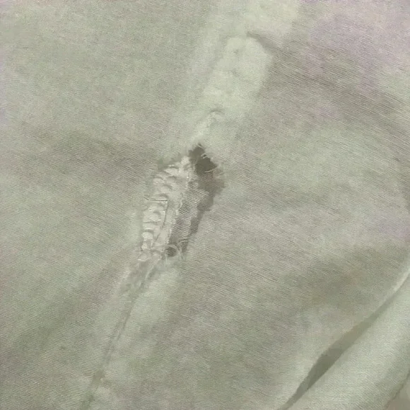 J. Crew Women’s Ruffled Sleeve Top Tunic White Lined Cotton Size XXS - Picture 5 of 6